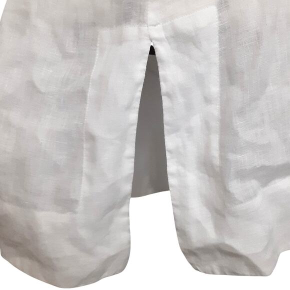 Lilly Pulitzer 100% Linen Tunic Beach Cover Up Beaded White Shift Dress M - Picture 6 of 13